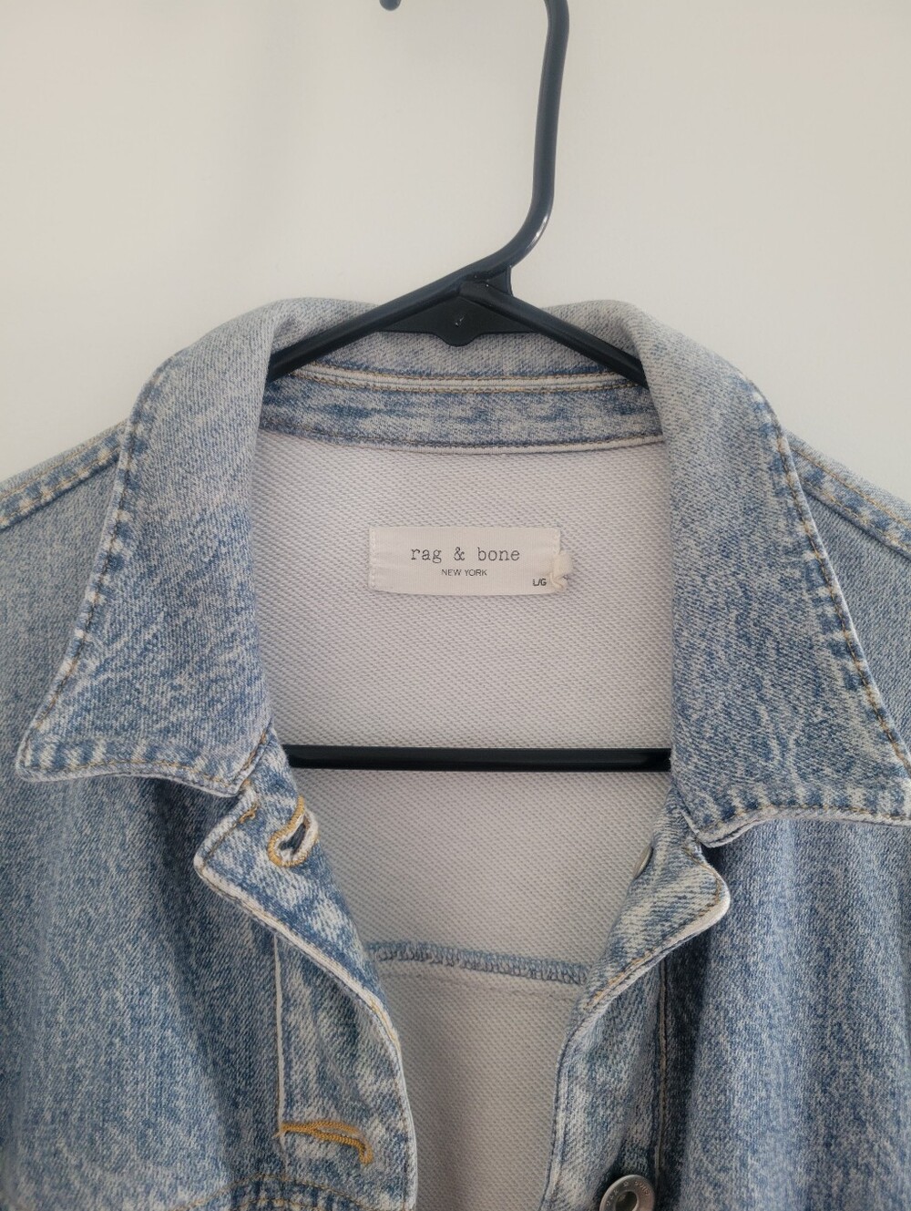 rag & bone Miramar Light Blue Denim Jacket 100% cotton - Picture 3 of 5